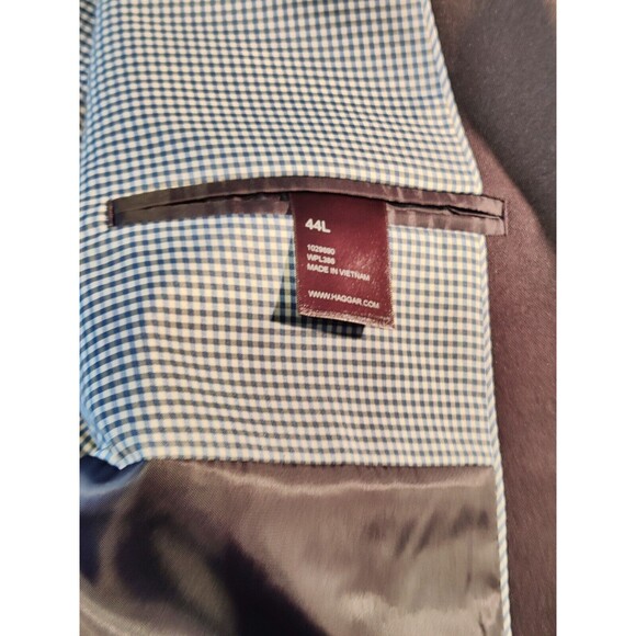 Haggar Men's Tailored Fit In Motion Blazer, 44 Long, Midnight Blue, HJ10337 NWT - Picture 11 of 16